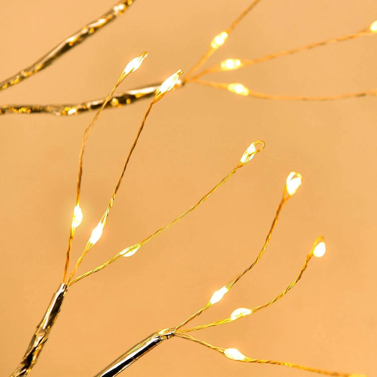 50cm tall LED tree-shaped decorative lamp with copper wire branches and warm white lighting