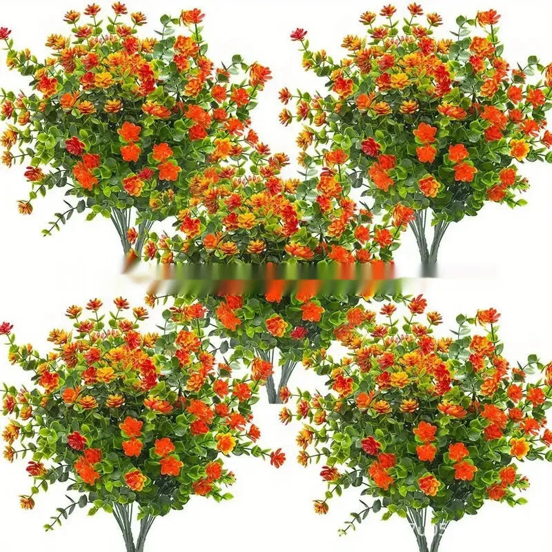 Artificial plastic flower bouquet in mixed colours for wedding and photography decoration