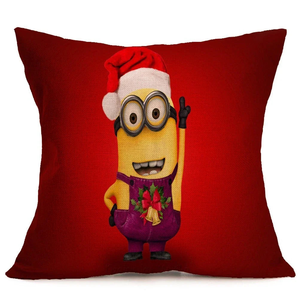 Festive Christmas throw pillow cover in various styles, made from high-quality PP cotton fabric for couch, car, or home decor