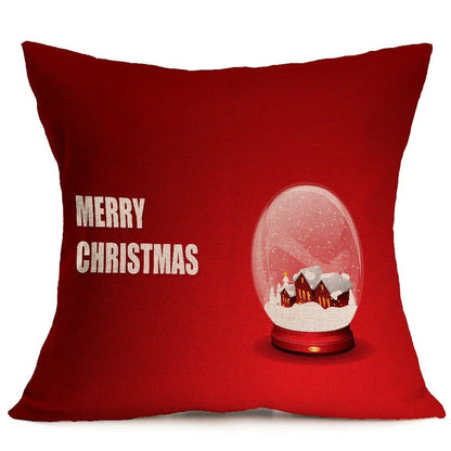 Festive Christmas throw pillow cover in various styles, made from high-quality PP cotton fabric for couch, car, or home decor
