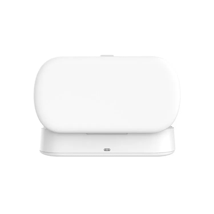 Wireless UV Steriliser and Aromatherapy Box with 10W Charging, Multi-Functional Disinfection Tool for Mobile Phones, Toothbrushes, Jewellery, and Small Items, Compact ABS Construction in White