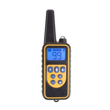 Electric dog training collar with remote control, adjustable levels, and waterproof design