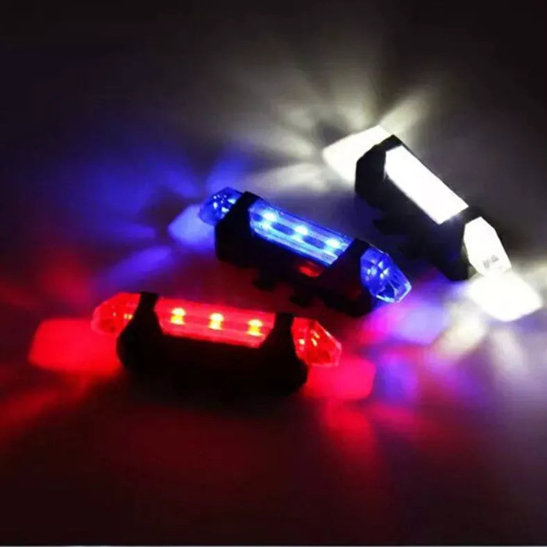 Mountain bike LED warning lights in high-elastic waterproof silicone for enhanced visibility