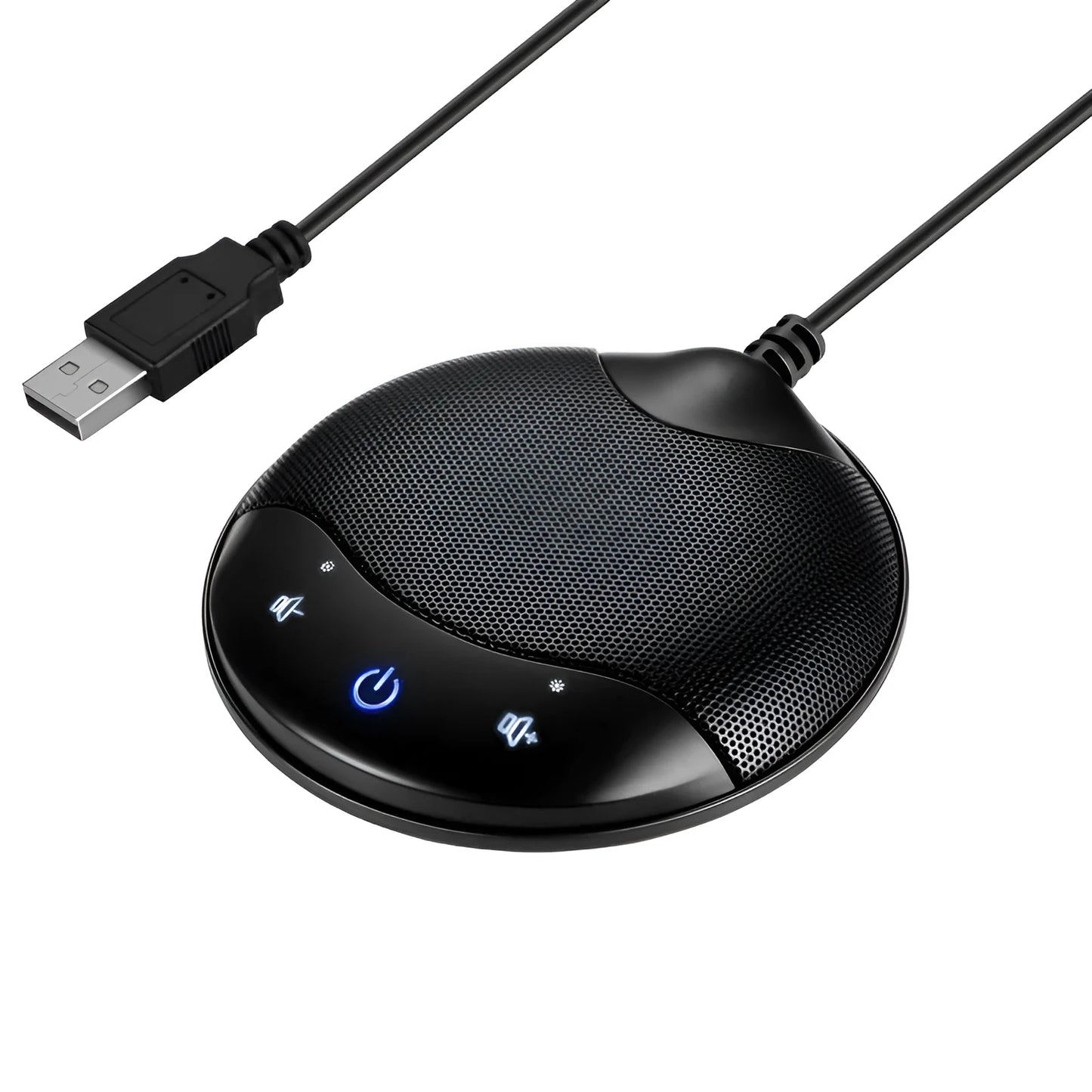 Black A7 USB condenser microphone for conference and recording