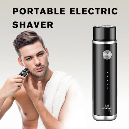 ARECTECH Mini Electric Shaver with double-blade for smooth shaving
