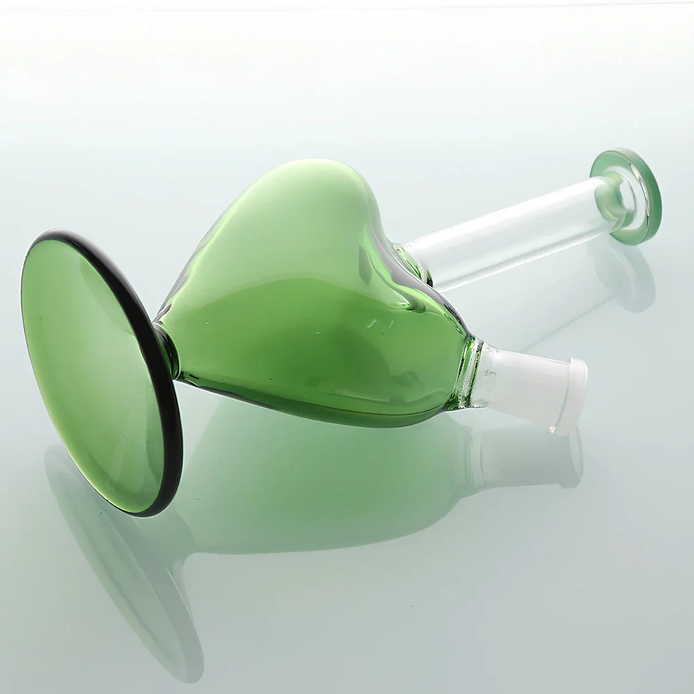 Geometric high borosilicate glass atomizer pendant with polished surface in green colour option