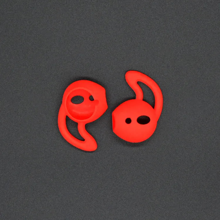 Silicone ear caps for Apple AirPods wireless earphones in multiple colours showing left and right ear options