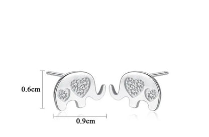 Silver geometric drop earrings measuring 0.6cm by 0.9cm with gem setting detailing