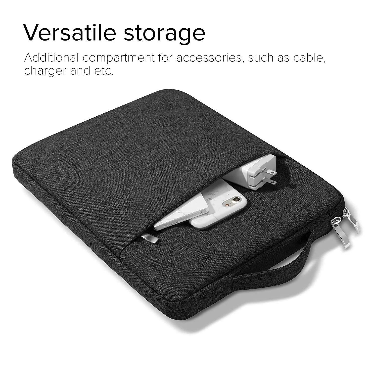 Leather tablet case for 12.9-inch devices with thickened anti-fall protection in waterproof canvas material