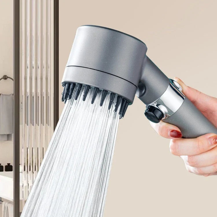 Premium multi-function shower head with rainfall and massage modes, made of durable ABS material and featuring a built-in water filter.