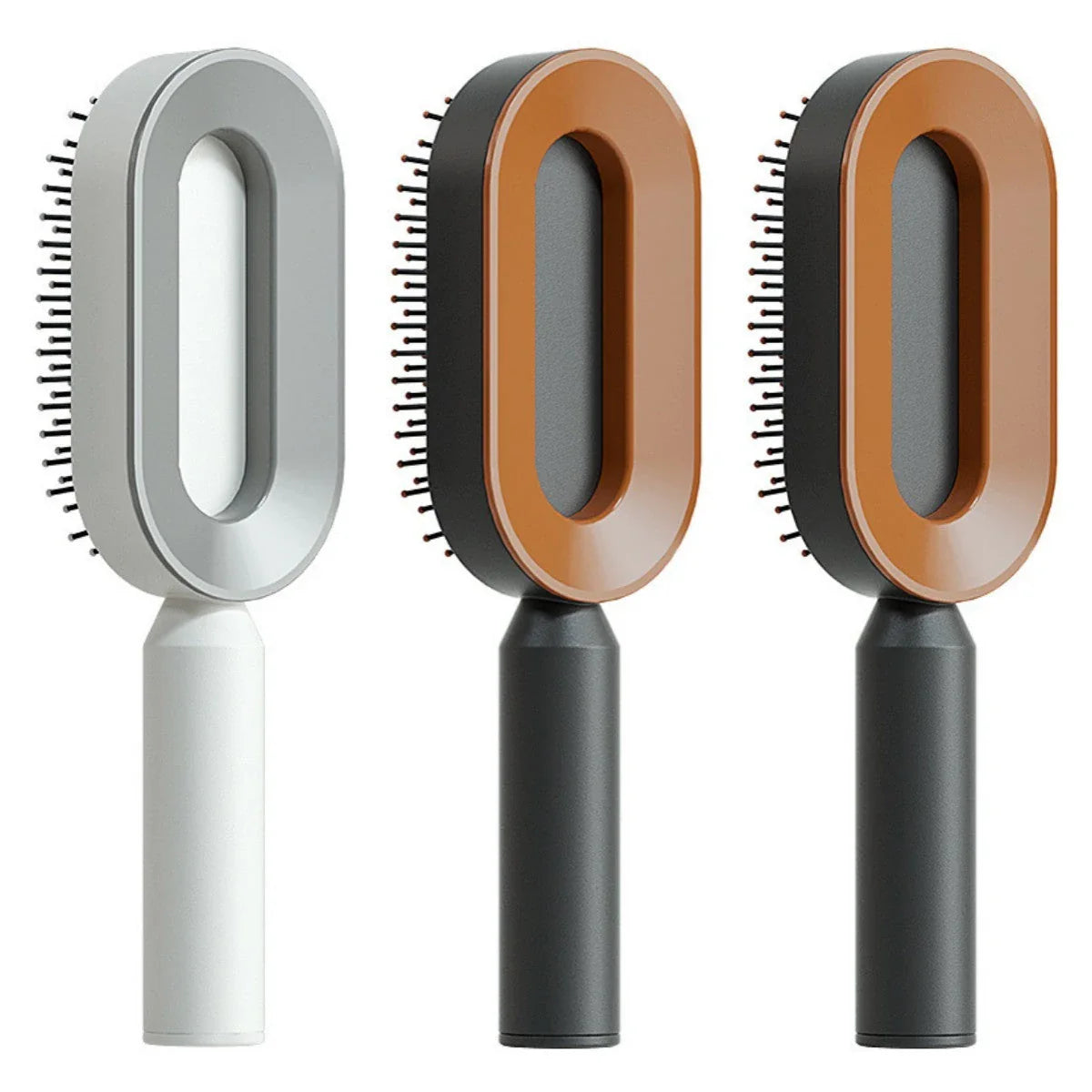 Premium self-cleaning hair brush with airbag massage technology for smooth, healthy hair