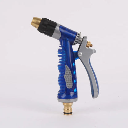 Blue copper water spray gun, 160 x 80 x 40mm, adjustable mist spray jet nozzle with trigger