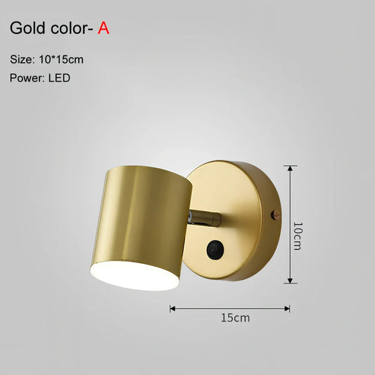 Modern bedside wall lamp in black with PVC shade and push button, LED G4 bulb for hotel room lighting
