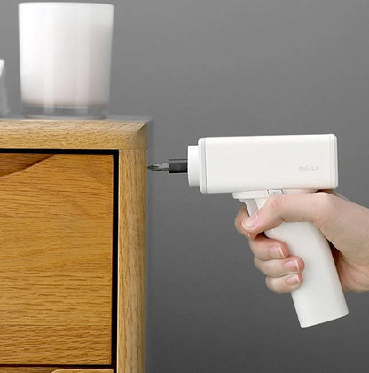 Compact electric screwdriver with LED light for home use