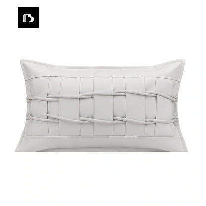 30x50cm square minimalist living room pillow with PU material and down filling in BZ22922 colour