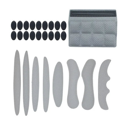 Cycling helmet liner with velcro chin pad in blue, black, red and grey colour options