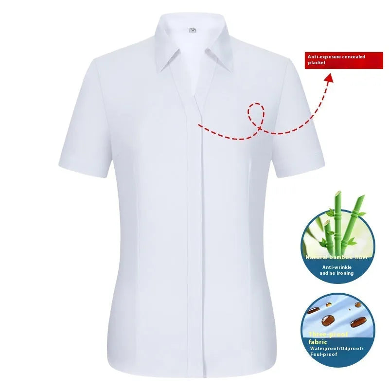 Men's slim fit bamboo fibre formal shirt with square collar, shown in a solid colour.
