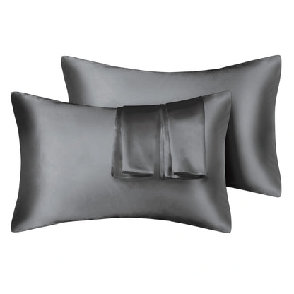 75D Satin Artificial Silk Pillowcase in various colours and sizes