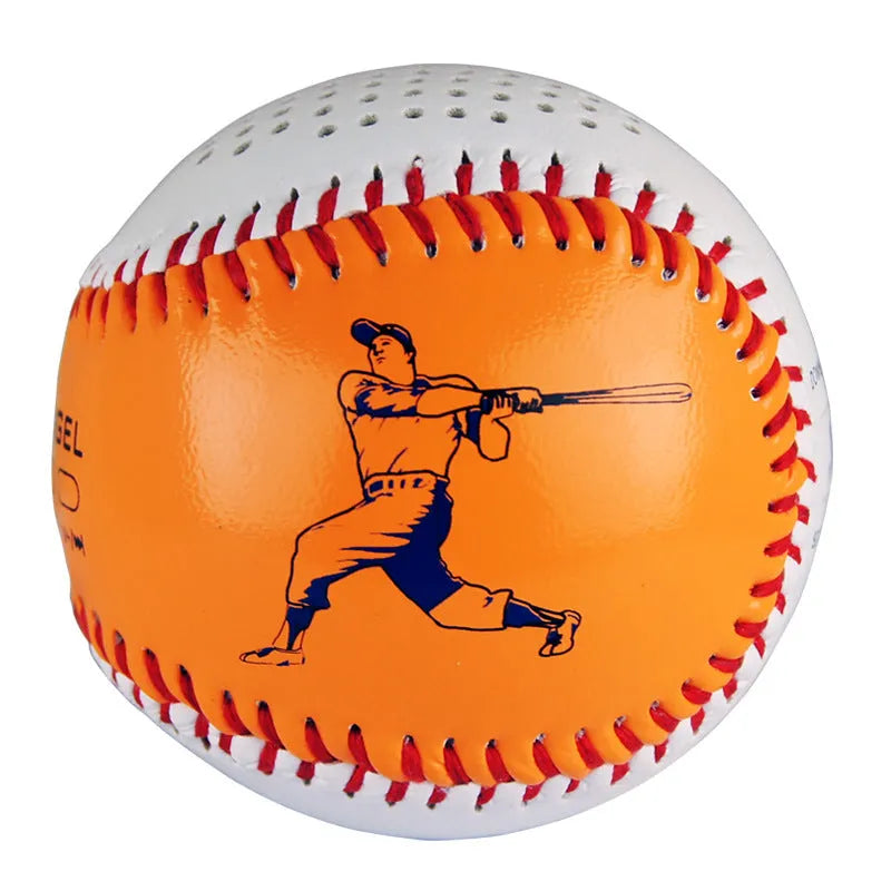 A green Bluetooth speaker shaped like a baseball with a USB port.