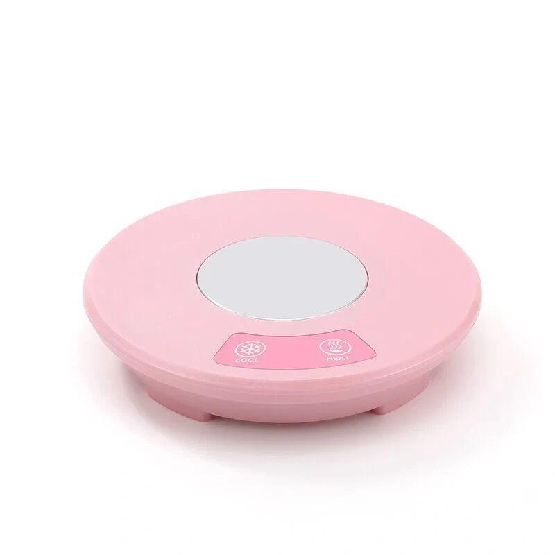 USB-powered fast heating pad cooling ice coaster in pink and green