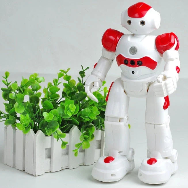 Remote control dancing robot toy with gesture controls, autonomous navigation, and customizable dance routines