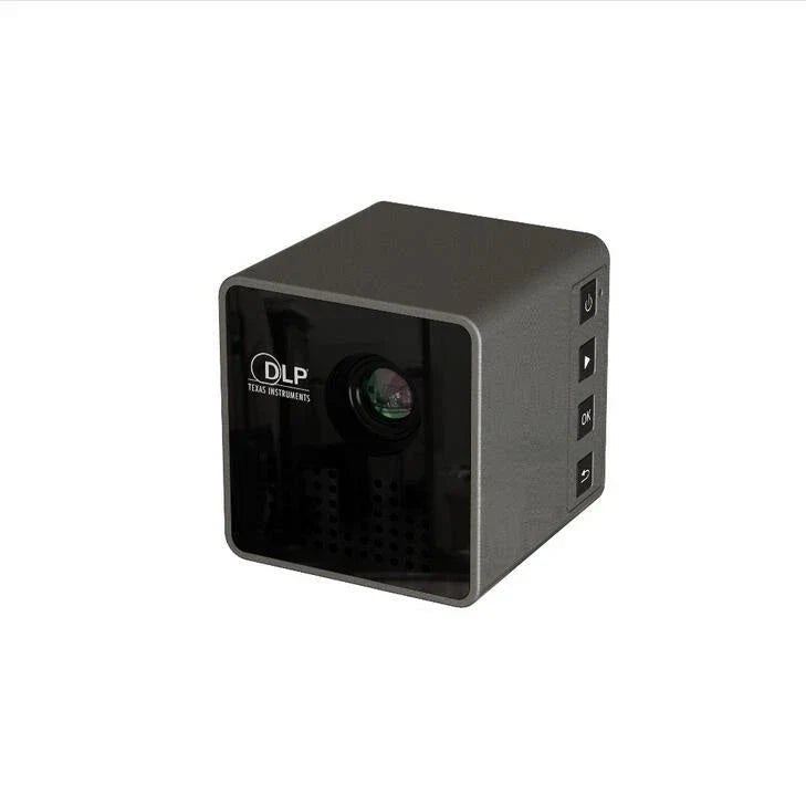 Wireless LED Pico Projector with smart home connectivity, compact and portable design for on-the-go entertainment