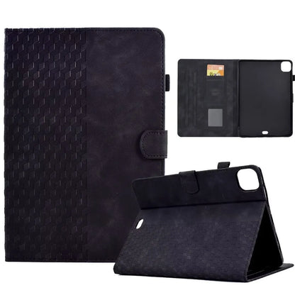 Diamond frosted leather tablet case with card holder for iPad Pro 11, shown in green