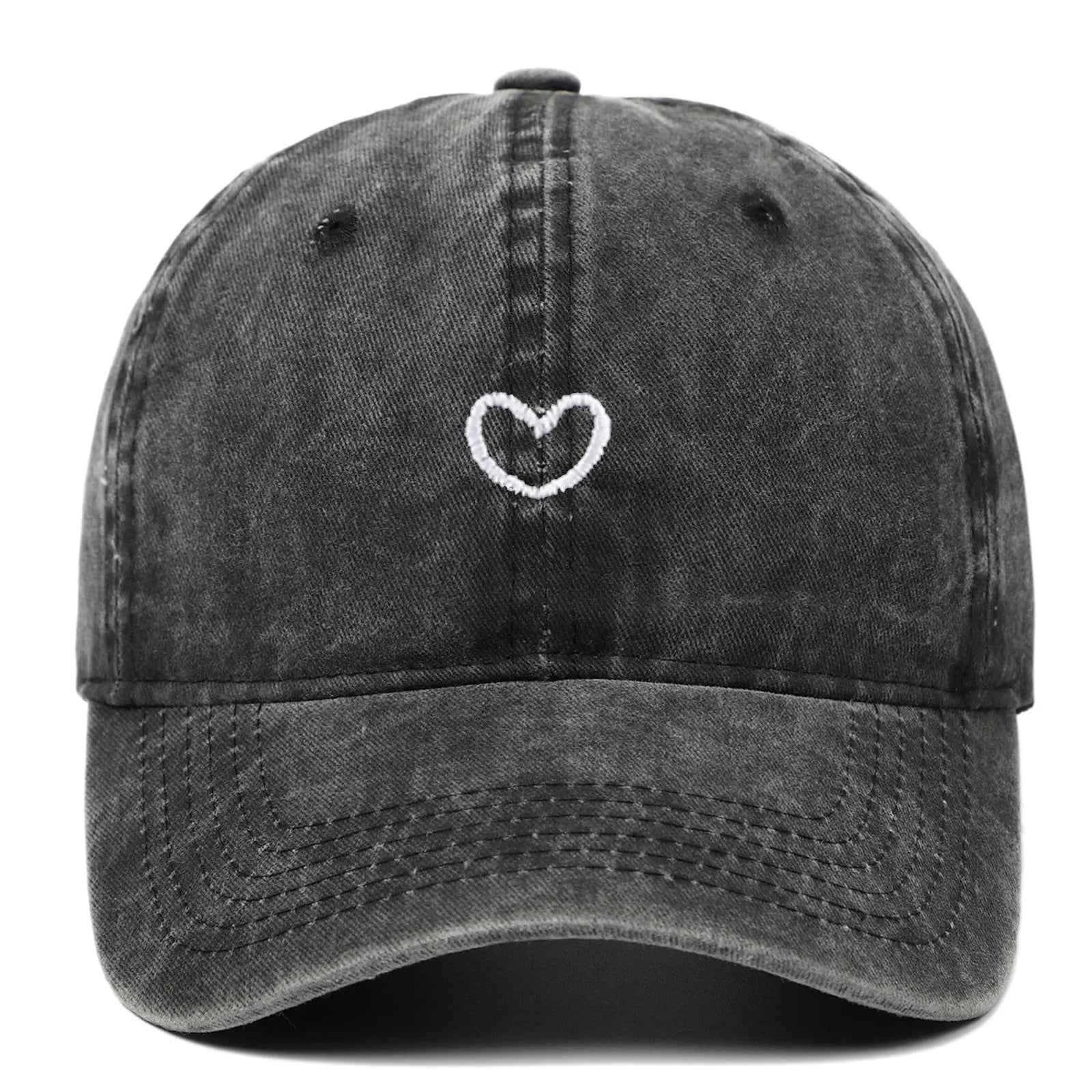 Retro-style baseball cap with colourful machine embroidery on a soft cotton dome crown, shown in a wine red colour.