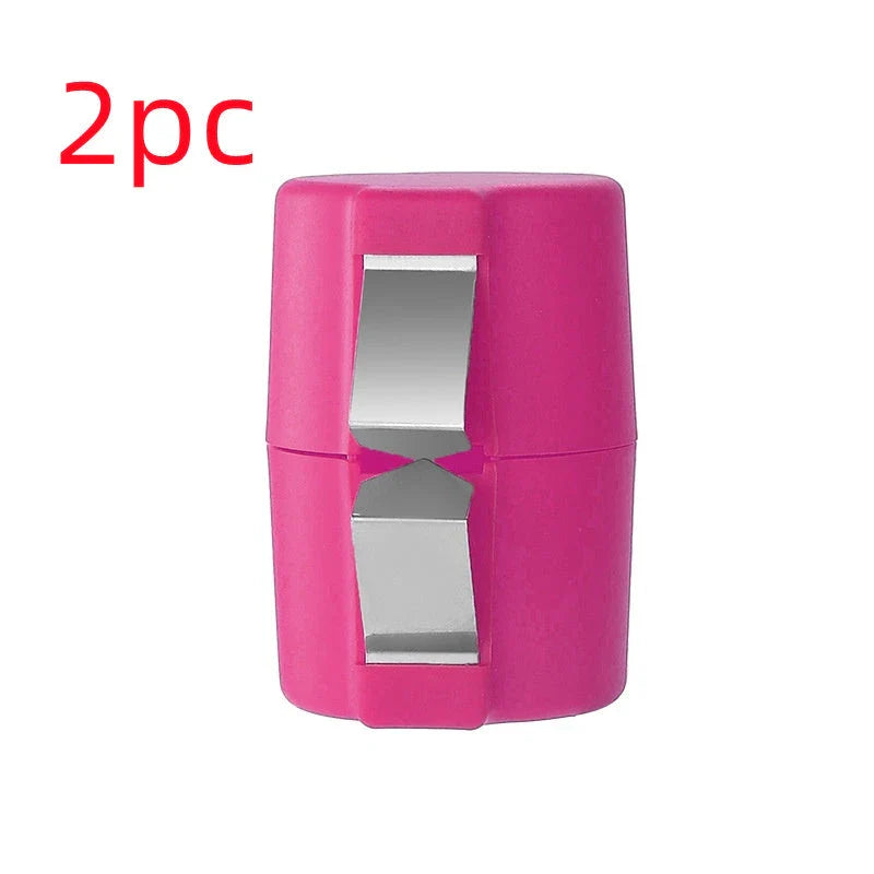 Premium egg cracker and separator made of stainless steel and plastic, available in various colors, used for effortless egg preparation in the kitchen