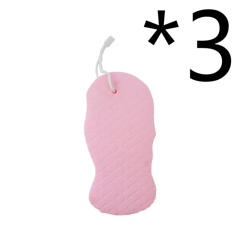 3D fish scale pattern bath sponge in white, grey, pink, or light blue for gentle exfoliation