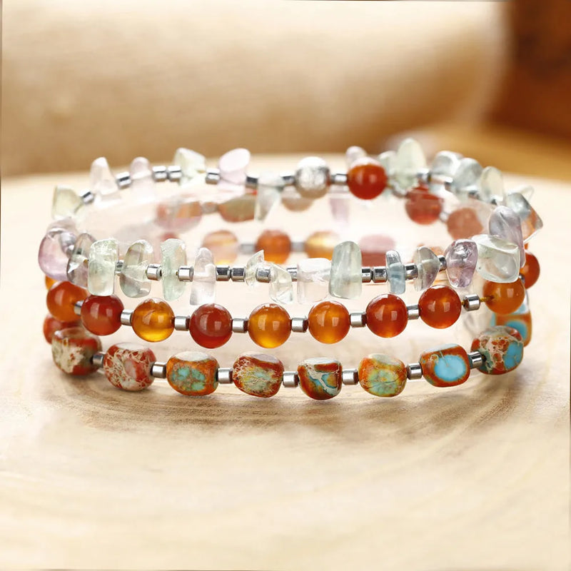 Hand-woven red agate round beads bracelet for women, Persian Gulf agate gemstone jewellery, unisex simple bracelet with geometric shapes, texture design, manual processing craftsmanship