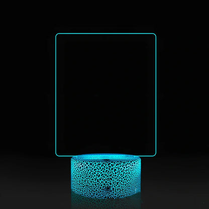 3D acrylic LED message board on black ABS base, 96cm x 40cm, with touch colourful lights and stylus