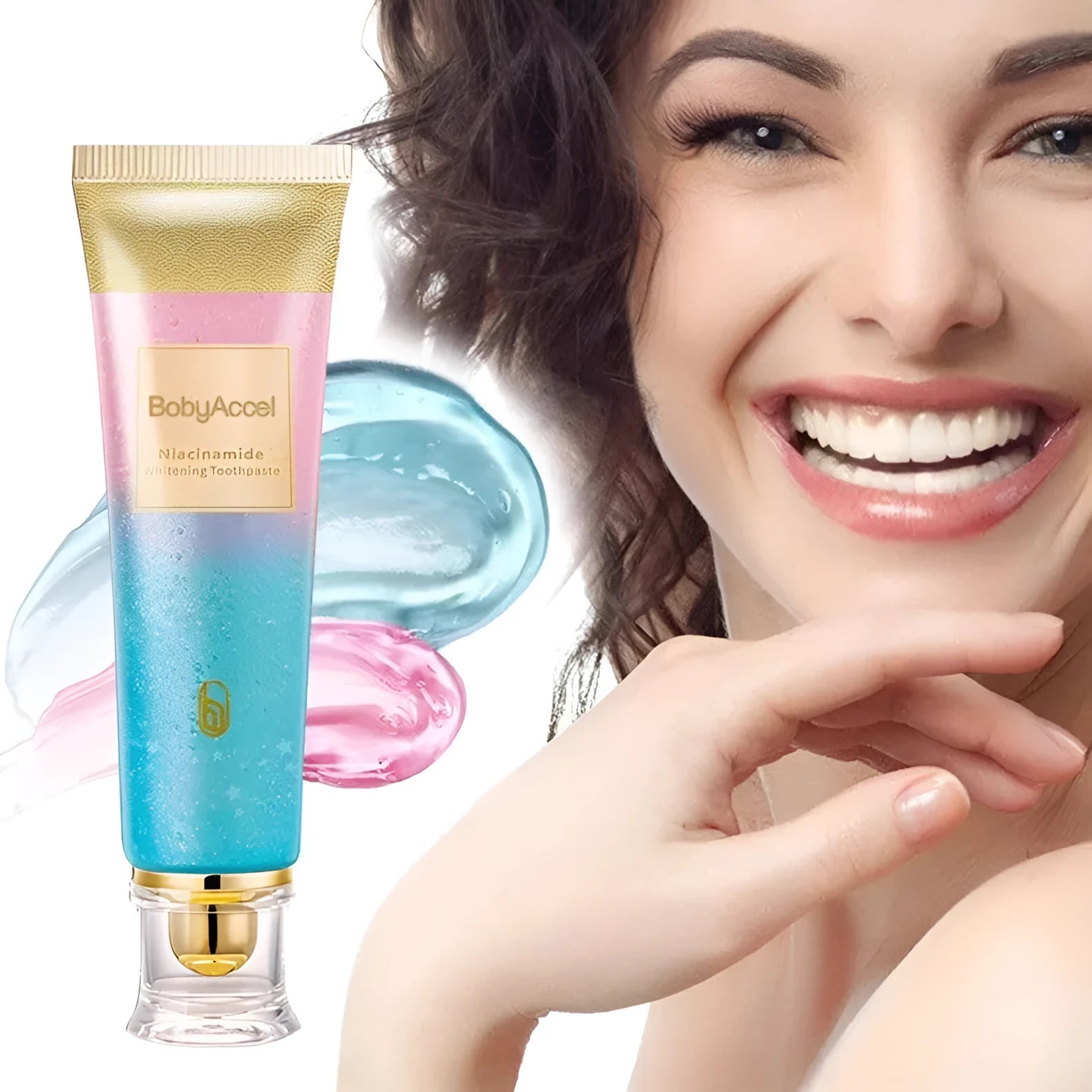 100g tube of nicotinamide whitening toothpaste for adults with mint flavour.