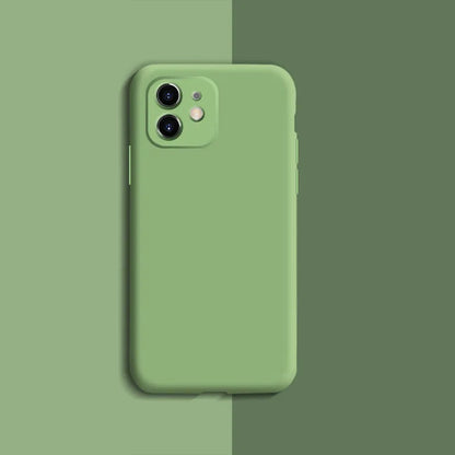 Silicone iPhone 11 Pro Max case in solid colour options including begonia, black and camellia red