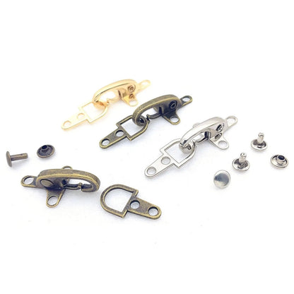 Zinc alloy aircraft buckle decorative clip in bronze, gold, gun, or silver finish.