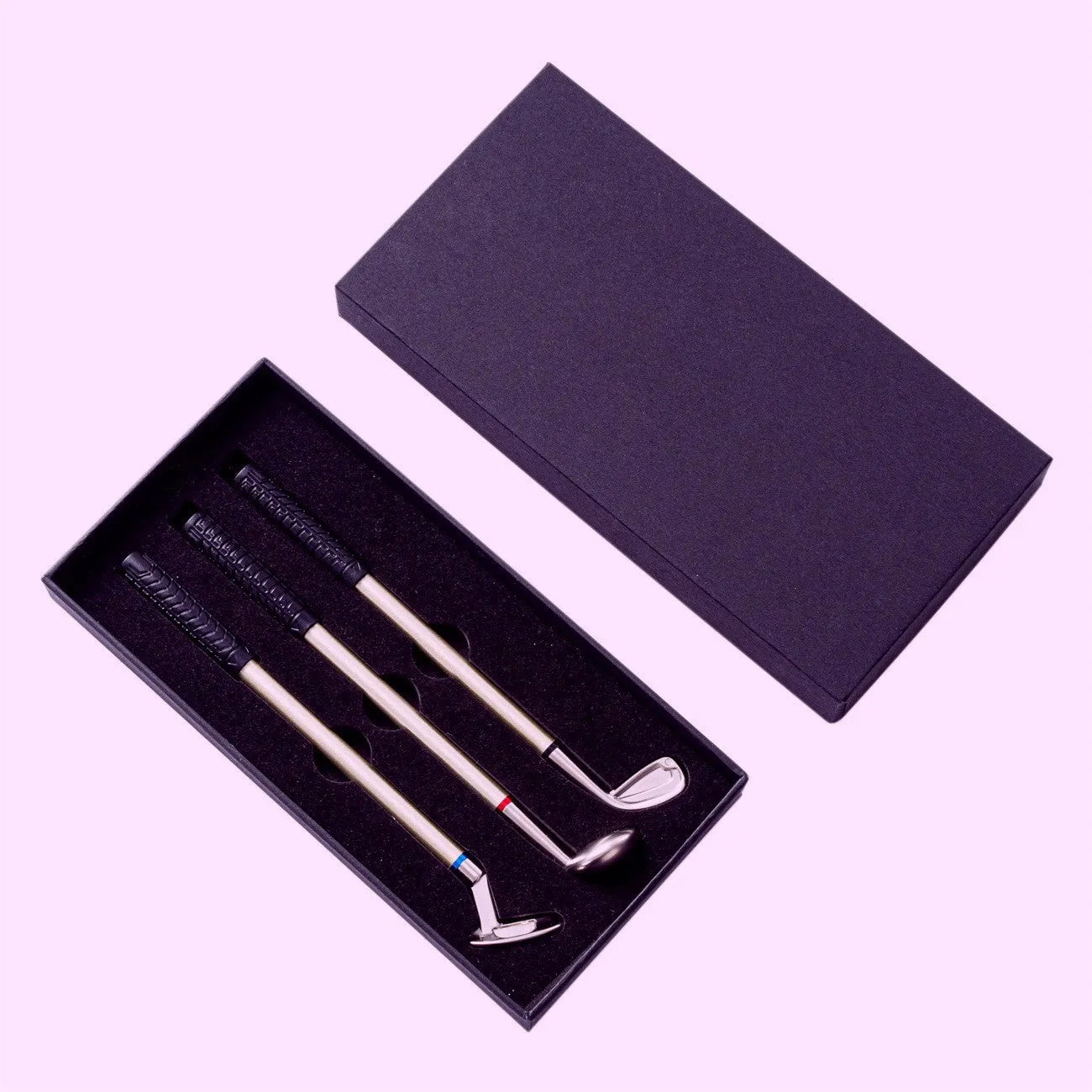 Three metal ballpoint pens with 0.7mm bullet-type points and normal ink refills