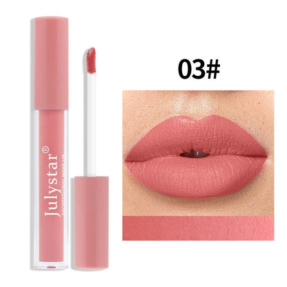 Matte lipstick tube with soft fog texture, 2.5ml content, 3-year shelf life