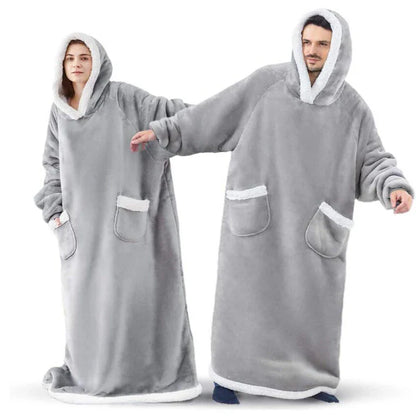 Cozy TV Hoodie Blanket in various colors, including pink, black, navy blue, wine red, and grey, with convenient pockets for relaxing at home