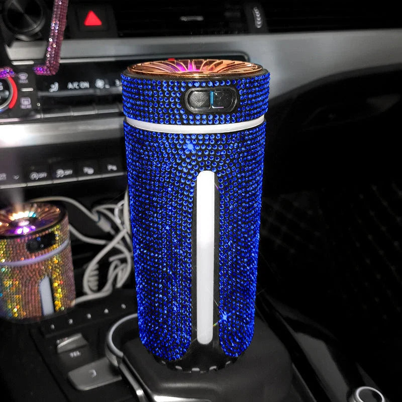 Ultrasonic Aromatherapy Car Diffuser with Colorful LED Lighting, Compact and Portable Design for In-Car Relaxation and Fragrance Enjoyment