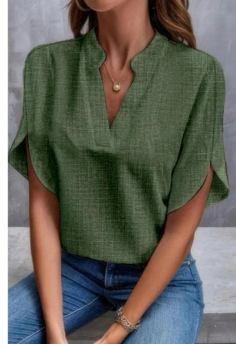 Women's Summer V-neck Chiffon Shirt in Various Colours