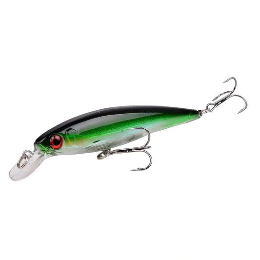 11cm long 13.8g ABS fishing lure in photo colour, diving to 0.5-1.5m with No. 6 hook for UK waters