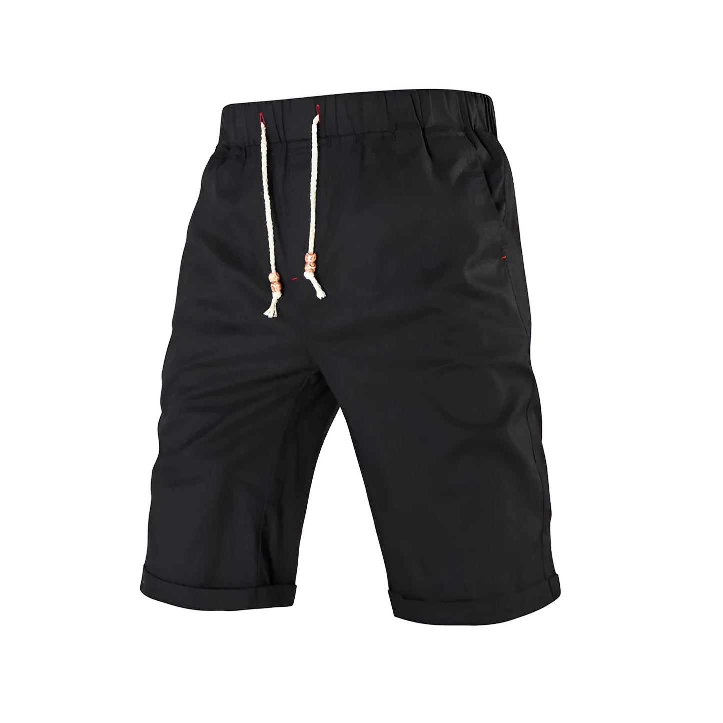 Men's cotton blend sports casual shorts with straight cut design and zipper pocket in summer colours