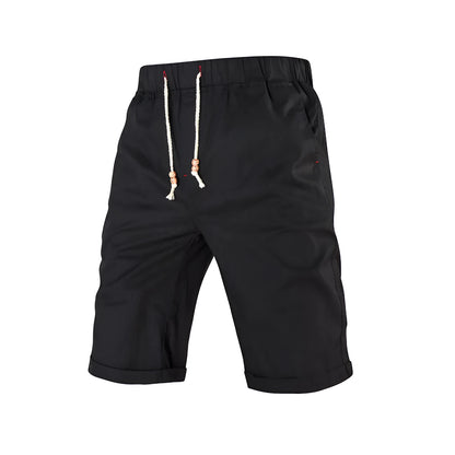 Men's cotton blend sports casual shorts with straight cut design and zipper pocket in summer colours