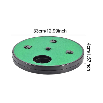 Dog nail file board with rotatable sandpaper surface and suction cup base