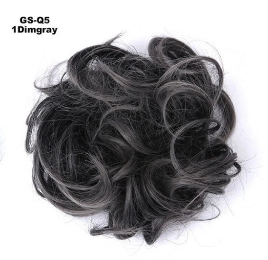 Hair ring wig in various colours from 1# to Burg, showing synthetic fibres and natural hairline for temporary styling