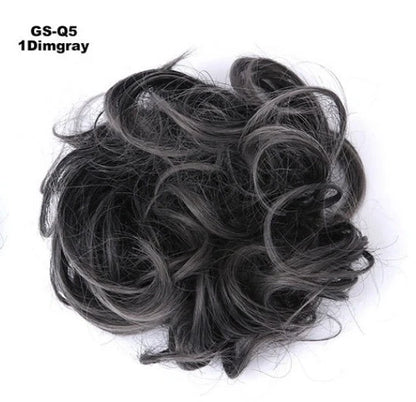 Hair ring wig in various colours from 1# to Burg, showing synthetic fibres and natural hairline for temporary styling