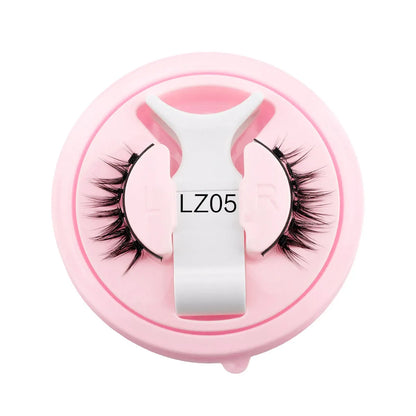 Set of reusable waterproof false eyelashes with natural thick design, glue-free.