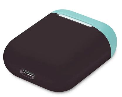Soft silicone protective case for Apple AirPods charging box in various solid colours.