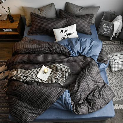 Diamond velvet bedding set with chitin fibre quilt in dark grey, includes duvet cover and sheets for 1.0m-2.2m beds