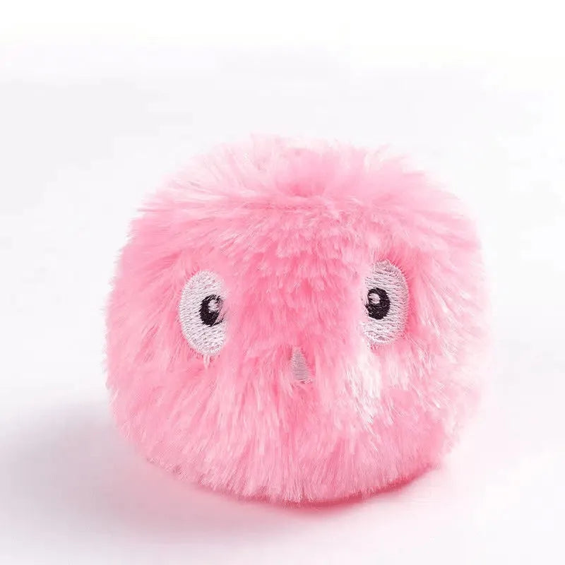 Interactive pet toy ball with three colour options triggering different animal sounds when moved